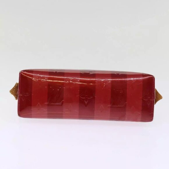 LOUIS VUITTON Vernis Rayure Pochette Cosmetic Pomme D'amour LV Auth - Picture 6 of 16